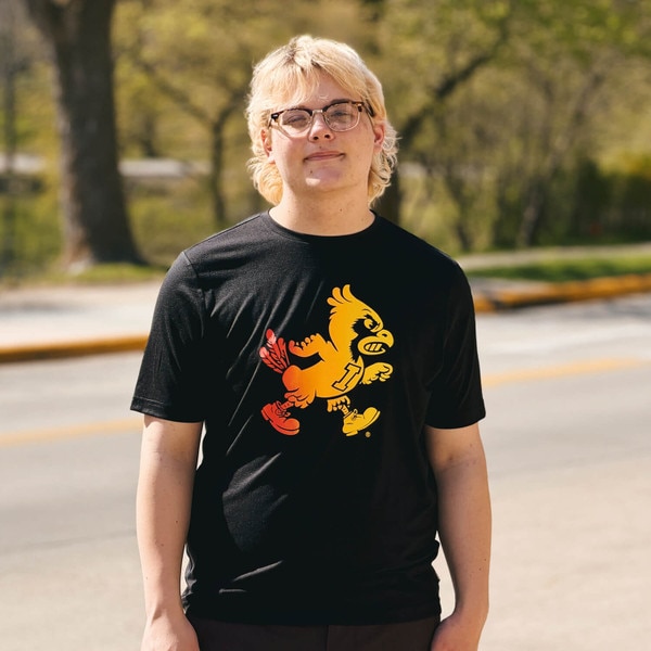 Authentic Brand Neon Walking Cy Black T-shirt | ISU Book Store